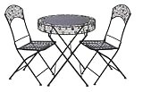 Beautiful Metal Ceramic Patio Bistro Set - Set of Three
