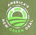 America's New Green Deal T-shirt Large Promotes Recycling & Other Progressive Policies. With Obama Logo. Organic Cotton