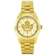TORONTO MAPLE LEAFS Beautiful Water Resistant "Owner Series" 23KT GOLD PLATED WATCH with Gold Plated Band.