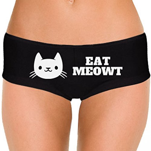 Customized GirlEat Meowt Cat Pun Undies: Low-Rise Underwear