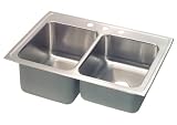 Elkay STLR4322L Lustertone Stainless Steel Sink with 3 holes