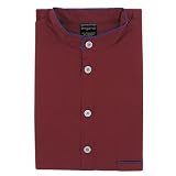 The Best Nightshirt Co. Men's Nightshirt - Grandad Collar - Plain Wine