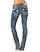 Silver Jeans Women's Tuesday Low Distressed Baby Bootcut Jean
