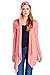 82 Days Women'S Rayon Span Open Front Cardigan With Hoodies - Solid