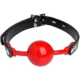 Leather Breathable Ball Gag (Red)