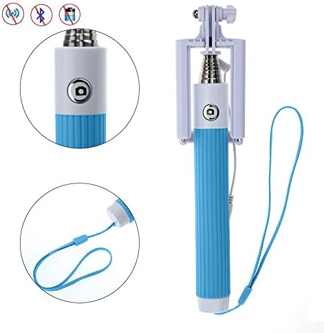 Gentlen 3-In-1 Self-portrait Monopod Extendable Selfie Stick with Wired for Samsung S4 S5 S6 Note 2, 3, 4, iPone 4/4S/5/5S6/6S HTC, SONY Etc Mobile Phone Monopod (Blue)