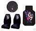 Jasmine Becket Fairy Pixie 5pc Combo Front Car Floor Mats Seat Covers Steering Wheel Cover