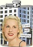 Anne Taintor I Love Not Camping Flask