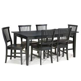 7 Pc Arts and Crafts Dining Table with Leaf and 6 Chairs