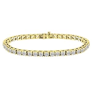 14k Yellow Gold Diamond 4-Prong Tennis Bracelet (2.00 cttw, H-I Color, I1-I2... by