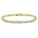 Certified 14k Yellow Gold Diamond 4-Prong Tennis Bracelet (10.00 cttw, H-I Color, I1-I2 Clarity), 8''