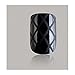 False Nails Bling Art French Fake Black Matte Crossover Squoval 24 Medium Tips