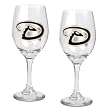 Arizona Diamondbacks 2pc Wine Glass Set - Primary Logo MLB Baseball