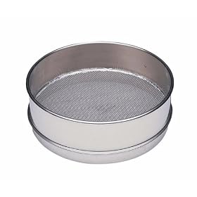 Sieve, stainless steel, 12" OD, Full height, No. 30