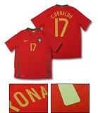 NIKE 08 ポルトガル ホーム 半袖 ユニフォーム (#17 C.RONALDO) imp Size L