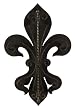 24" Rustic Dimensional Fleur de Lis Metal Wall Plaque