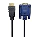 Valinks(TM) 10 Feet HDMI Male to VGA Male D-SUB 15 Pin M/M Connector Cable (One-way Transmission ONLY from HDMI to VGA, NO Signal Conversion Function! Please Consult with Your VGA Card's User Manual for More Information) 10ft/3M BLACK