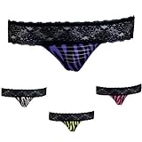 Rene Rofe Wildlife Sheer Stripe Thong