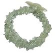 Aquamarine Chip Stretch Bracelet with Yellow Mother-of-Pearl Flower