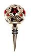 Red Silver & Glass Wine Stopper Red Silver & Glass Wine Stopper