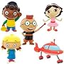 Disney Little Einsteins 5 Piece Figurine Set: Rocket Leo Annie June Quincy