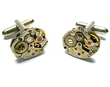 Steampunk Watch Mechanism Gear Movement Cufflinks w/Gift Box