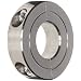 Climax Metals H2C-050-S Shaft Collar, Stainless Steel, Two Piece , Clamp Style, 1/2" Bore, 1-1/4" OD, 3/8" Wide, With 8-32 Clamp Screw