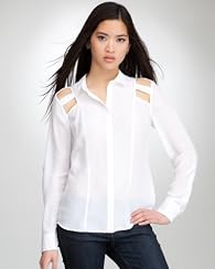 Silk Cage Shoulder Collared Shirt