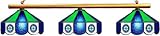 Seattle Mariners Pool Table Light - Stained Glass Shades