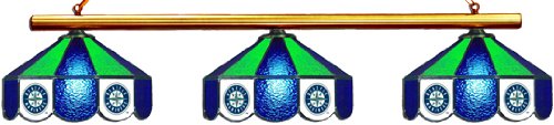 Seattle Mariners Pool Table Light - Stained Glass Shades