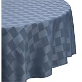 Reflections 70-Inch Round Tablecloth, Stone Blue
