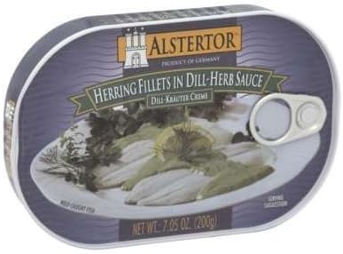 Alstertor Herring Fillets In Dill-Helb Sauce, 7.05-Ounce (Pack of 5)