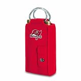 NFL Tampa Bay Buccaneers Metro Brunello Insulated Neoprene Two-Bottle Wine Tote with Corkscrew, Red