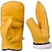 Top-Grain Cowhide Leather Chopper Mitts, Sherpa Lined Mitten Glove (Xl Womens/Med to Large Mens)