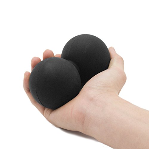 EZsport Double Lacrosse Massage Ball for Thoracic Spine, Peanut Massage