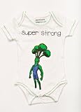 Super Strong 100% Organic Cotton Baby Onesie (Brian Broccoli) (0-6 months)