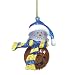 UCLA Bruins NCAA Striped Acrylic Basketball Snowman Ornament (2.5)