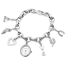 Armitron Women's Dress Charm Bracelet Watch Armitron Women's Dress Charm Bracelet Mother Of Pearl Dial Watch #753732MPSV