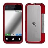 Motorola Backflip MB300 Cell Phone Solid Red Protective Case Faceplate Cove ....