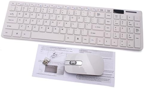 White 2.4G Optical Wireless Keyboard and Mouse USB Receiver Kit For PC NEW