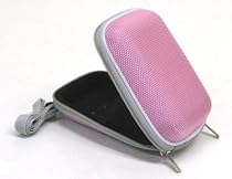 Pink Hard Carry Case for Compact Pink Digital Cameras within 105x70x40mm