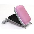 Pink Hard Carry Case for Compact Digital Cameras within 105x70x40mm: Fujifilm L55 AX350 AV250 AV200 AV100 JX370 JX350, Sony W320 W350 W520 W530, Samsung PL120 ES55 ES65 ES15 ES17 ES71, Nikon L23 L24 L25 L26 S3300 S3100, Panasonic FS10 FS16 FS40, Canon IXUS 115 HS / 105 / 210 / 130 IS / A3200 A3100 A1200