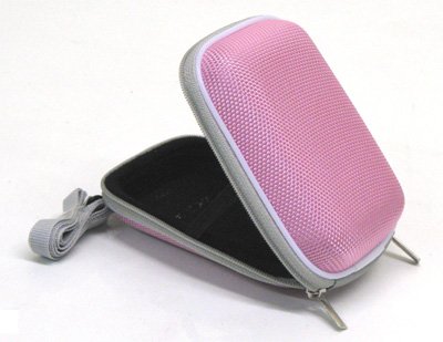 Pink Hard Carry Case for Compact Digital Cameras within 105x70x40mm: Fuji JV100 JV200 AV100 AV200 AV250 AX350 L55, Nikon L21 L23 S3100, Samsung PL120 PL150 PL170 PL210 ST100 Olympus VG-130 Sony W510 W530