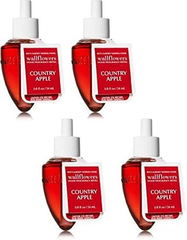 Bath & Body Works Country Apple Wallflowers - FOUR Refill Bulbs