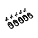 Team Losi Engine Mount Insert and Screws 21T, Black (5): 5ive-T 2.0 (fits 62T spur)