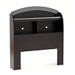 South Shore 3127098 Cosmos Collection Bookcase Heaboard, Black/Charcoal