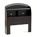 South Shore 3127098 Cosmos Collection Bookcase Heaboard, Black/Charcoal