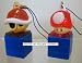 Nintendo Super Mario Galaxy Light up Figure Strap Red Mushroom Red Shell