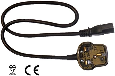 UK Power Cord - BS1363/A to IEC320C13 (Computer) - 2.5' Length