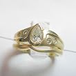 14K Yellow Gold Diamond Wedding Set